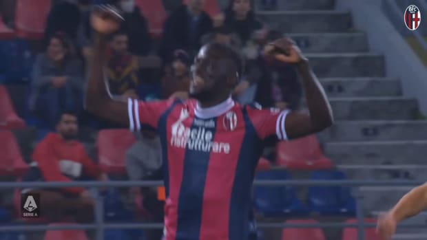 Barrow's equaliser for Bologna FC against AC Milan